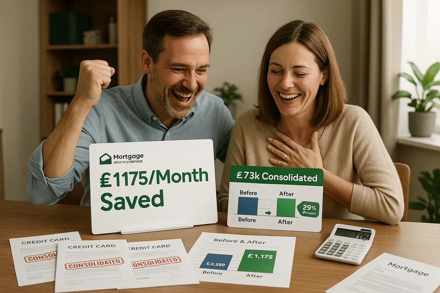 Remortgage to Consolidate Debt: How One Couple Streamlined Finances & Boosted Monthly Savings