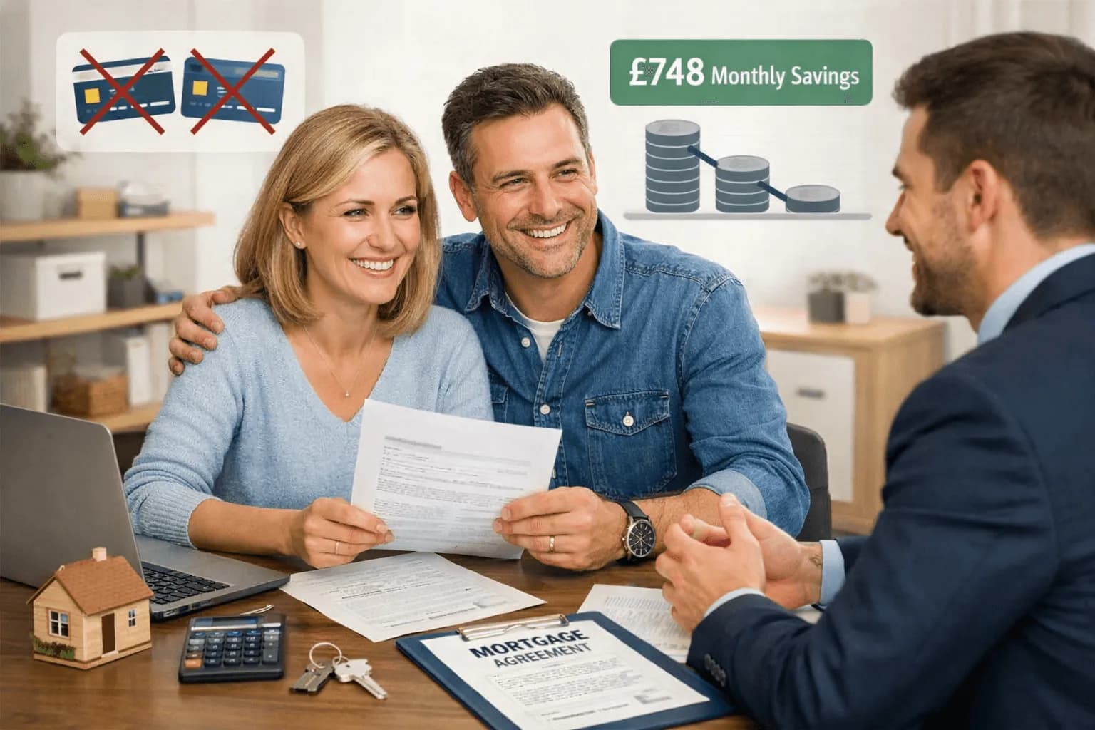 Remortgage to Consolidate Debt: How One Couple Increased Monthly Disposable Income by £748.18 through a debt consolidation mortgage strategy
