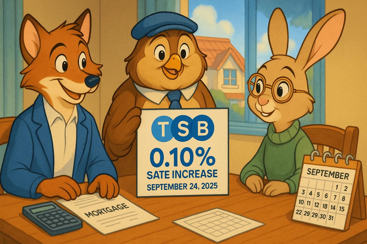 TSB Mortgage Rate Increases on Selected Product Transfer and Additional Borrowing – September 2025 Update